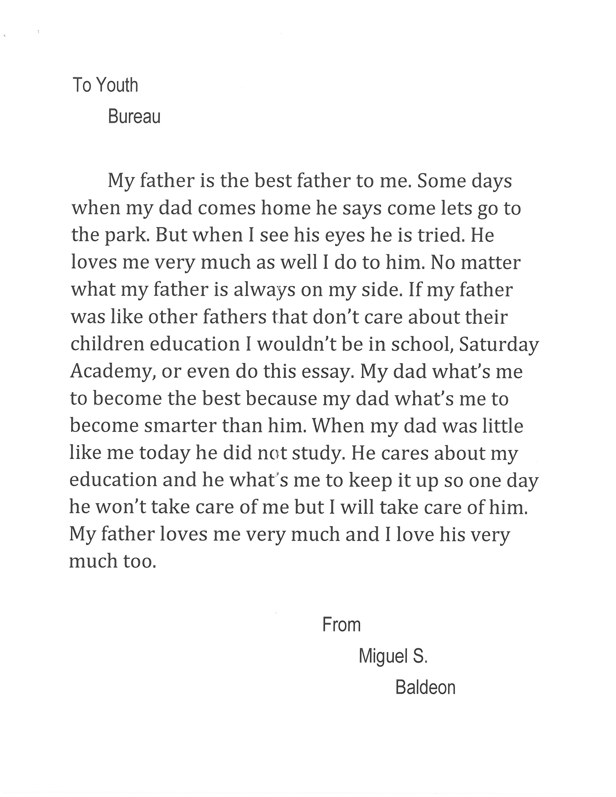 Essay by Miguel Baldeon
